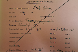 1928 Beck Johann Kleidermachergewerbeschein 1GSCH