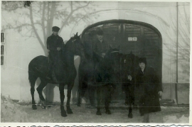 1950er Frühlingsausritt, l. Hr. Schiszler, ?, 22FM