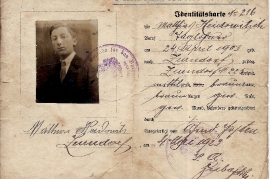 1923 Identitätskarte M. Heidovitsch 39HEI