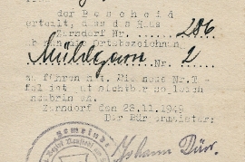 1949 Zuteilung einer Hausnummer 3GÖ