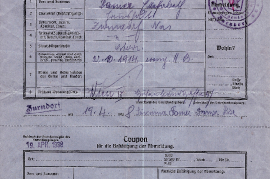 1938 Meldezettel Elisabeth Pamer 3NIA