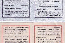 1962 Kino Zurndorf Spielplan 4/62 63SL