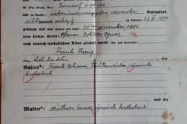 1938 Taufschein 90HF