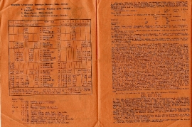 1954 Österreich - Belgien ÖBB Fahrplan 90NH