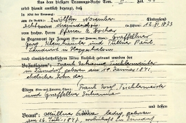 1940 Trauungsschein 92HF