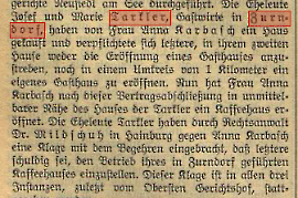 1928 Bezirksbote 29.7.1928 Gasthaus Tarkler