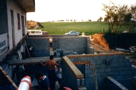 1986 193P ASV Zurndorf Bau der neuen Kabinen