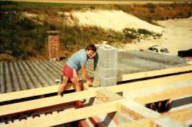 1986 194P ASV Zurndorf Bau der neuen Kabinen