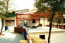 1986 195P ASV Zurndorf Bau der neuen Kabinen