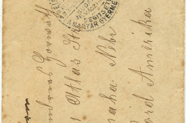 1921 Umschlag aus Zurany Vorderseite 46HW