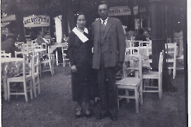 1933 Hochzeitsbild im Wiener Prater Maria u. Johann Michitsch 7.5.1933 20MI