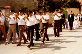 1979 Hochzeitsmusik v.l. E. Dürr, J. Sochr, J. Reiter, J. Wagner, ST. Hönigmeier, ?, 79UP