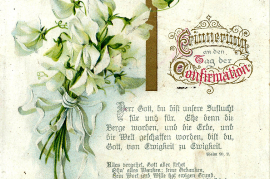 1909 Konfirmationskarte Karoline Hautzinger 8EI