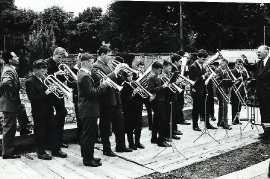 1960 ev. Posaunenchor Grundsteinlegung ev. Kirche Bruck 1DW