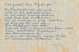 1955 Gedicht für Vizekanzler Dr. Schärf 5HWB