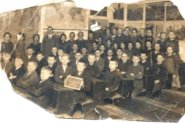 1920er Schulbild 1927-28 1. bis 3. Klasse A174