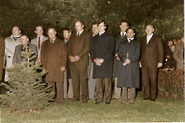 1985 Gerätehausweihe Quergasse Ehrengäste Gemeinderat 14FFZ