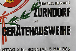 1985 Gerätehausweihe Quergasse Plakat 1FFZ