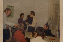 28LB 1971 5 Jähriges Jubiläum u. Weihnachtsfeier, v.l. W. Dürr, K. Meidlinger, P. Unger, E. Metzl 28LB