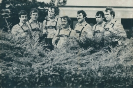 1978 Leithatal Buam v.li. J. Wagner, St. Reiter, W. Dürr, E. Metzl, P. Unger, J. Scor, E. Dürr, 86LB