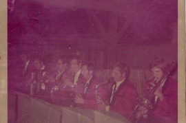 1971 Kirtag Schöngrabern bei Hollabrunn, v.l. W. Dürr, P. Unger, J. Sochr, E. Dürr, K. Meidlinger, E. Metzl, A. Meidlinger, 17LB