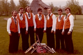 1980 Leithatal Buam Ewald, Paul, Werner, Johann, Erich, Hans, Stefan Frühschoppen Carda Purbach 27DW