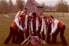 1980 Leithatal Buam Ewald, Paul, Werner, Johann, Erich, Hansl, Stefan bei der Carda Purbach 28DW