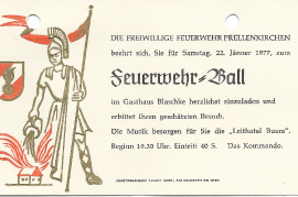 1977 Einladung FF Prellenkirchen 80DW
