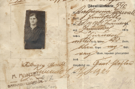 1929 Identitäskarte Katharina Horwath geb. Amri 20.11.1901 Mutter v. Gertrude Schmitzhofer 21SM