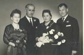 1930 v.l. M. Schusterreiter, J. Schusterreiter, Kathy Kirschner, J. Gatto 48SG