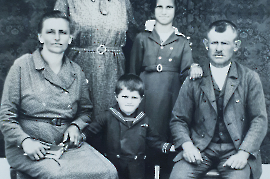 1930er Fr. Polz, M. Polz, Leni Polz, ?, Hr. Polz 75UNGR