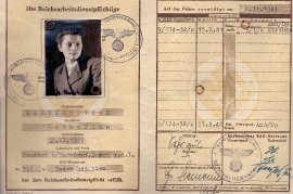 1942 Katharina Amri (Martinkovich) Reichsarbeitsdienst Paß 70AH
