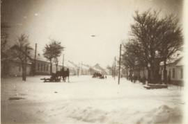 1940er Untere Hauptstr. Pferde Schlittenfahrt 75PM
