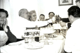 1950er Geb. Hochzeit Feier ?, 3.v.l. Fr. Turek, M. P. Amri 125A