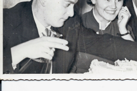 1950er  Hochzeit Weiß J. Thell, Resi Bauhofer 15NIT