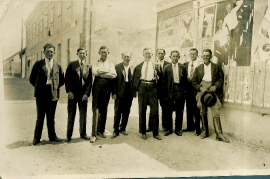 1950er v.l.K. Ecker, A. Falb-Meixner,  Hr. Strobl, H. Ranitsch, J. Ranitsch, M. Nicko,  ?. Nicko, F. Ranitsch, H. Finster,  17RW