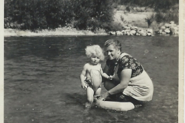1950er baden in der Leitha Fr. Resch mit Güther Resch 25RE