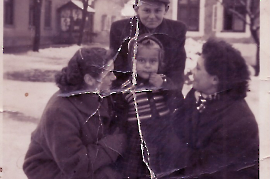 1950er hinten M. Sonnleitner, ?, Anita, Mitzi Sonnleitner 47MIA