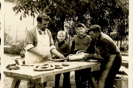 1950er Sautanz, J. Albrecht, H. Natterer, M. Dürr, Matl Dürr, 4RG