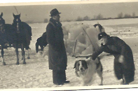 1950er Eishacken, Winter in der Deutsch Jahrndorfer Str. 81PM