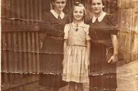 1950er v.l.E. Hiermann (Fischer),.. M. Schrattmeier (Hiermann) 9FR