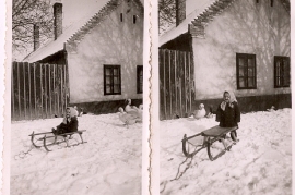 1955er Schlittenfahrt in der Feldgasse