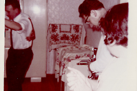 1960er Hochzeit  M. Sochr, Tanz in der Küche 162So