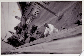 1960er am Bau Gesimse Mauern UH. 1 jetzt Nagelreiter, v.l. ?, A. Wendelin, O. Thaller 21EDA