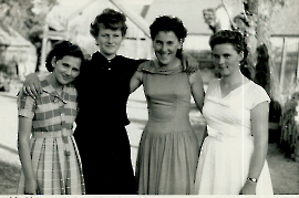 1960er Susi Muth, Grete Unger, Hilda Dürr, Resal Muth 73PMI