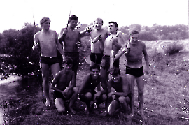 1963 Herbert Pittnauer, Gitschi, Alfred Schmelzer (11er), Rudi Suchy, Ferdinand Hiermann, ?, Günther Hiermann, ?, 8SUR
