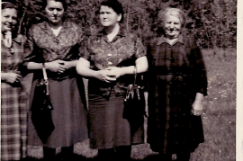 1964 M. Samek, E. Pamer (geb. Beck), Fr. Haas, Fr. Reif 90WS