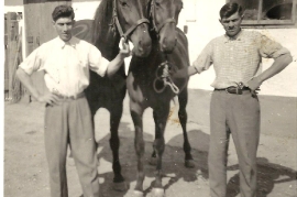 1961 9 Gustl Dürr, Matjas Dürr mit Matzi und Fahni